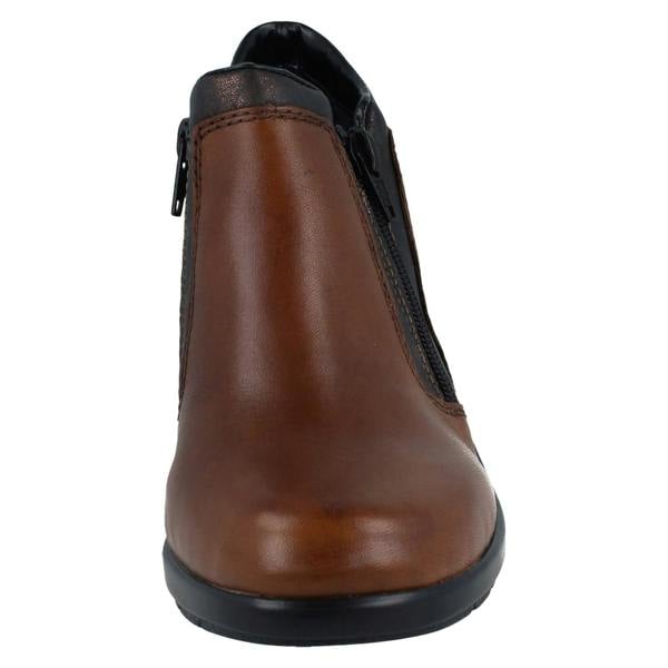 Rieker Ladies Rieker Ankle Boots With Double Zip L4883