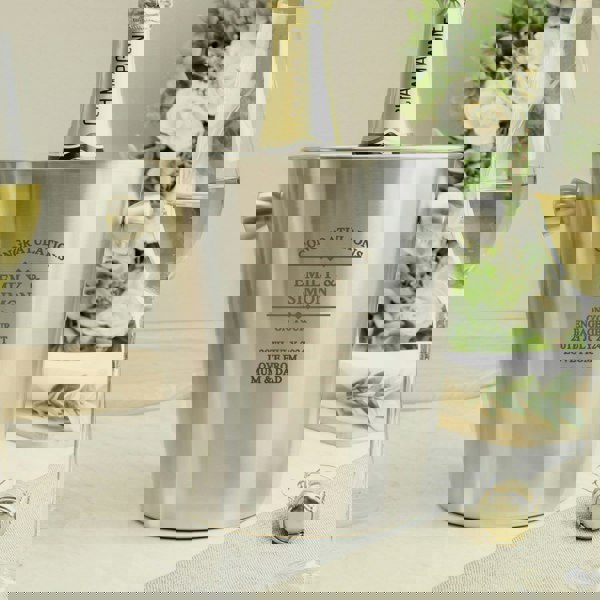 Personalised Memento Company Personalised Diamond Stainless Steel Ice Bucket