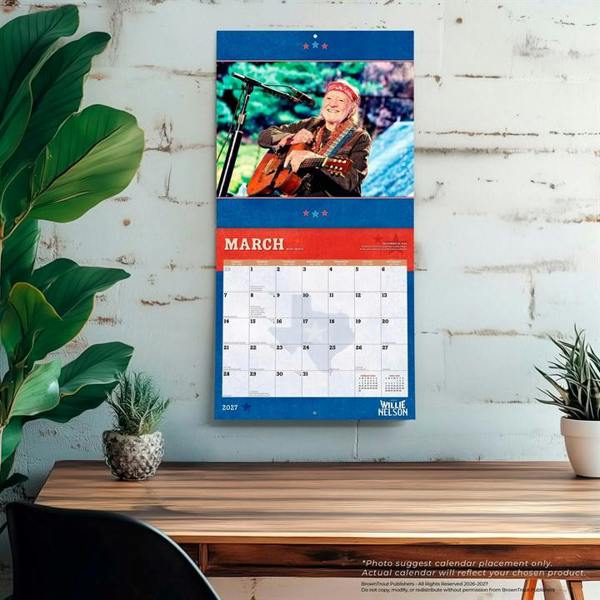 Willie Nelson Calendar 2027, Wall Calendars, Month To View, Entertainment, Gift