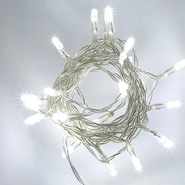 Battery Operated Cool White LED Wire String Fairy Lights in 20, 40 or 80 LED Sizes image 1