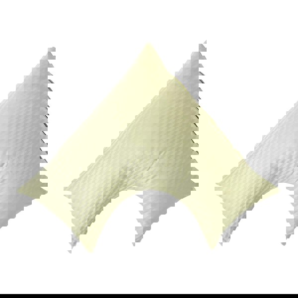 HOMESCAPES Silky 330 TC Egyptian Cotton Satin Stripe V Shaped Pillowcase