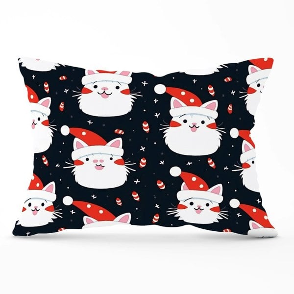 Warren Reed Cute Cats Wearing Santa Claus Hats Cushions