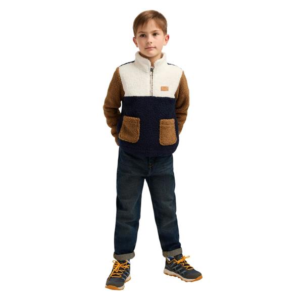 Trespass Childrens/Kids Mitta Colour Block Fleece Top - Navy - 