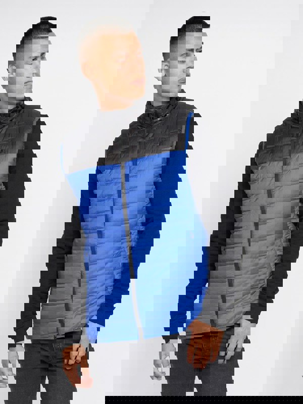 Crosshatch Presnell High Neck Gilet Blue