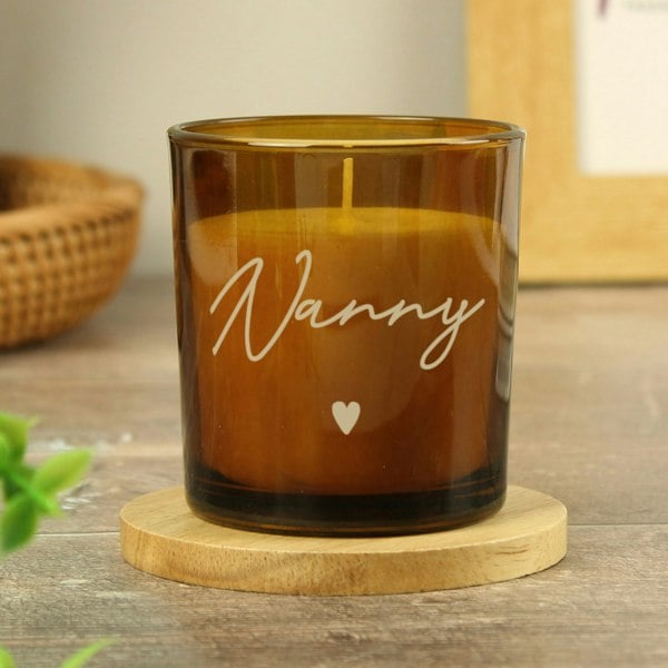 Personalised Memento Company Personalised Amber Glass Candle