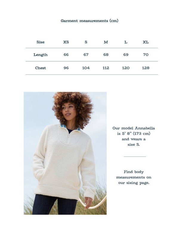 Kite Purbeck 1/4 Zip Teddy Fleece Ecru