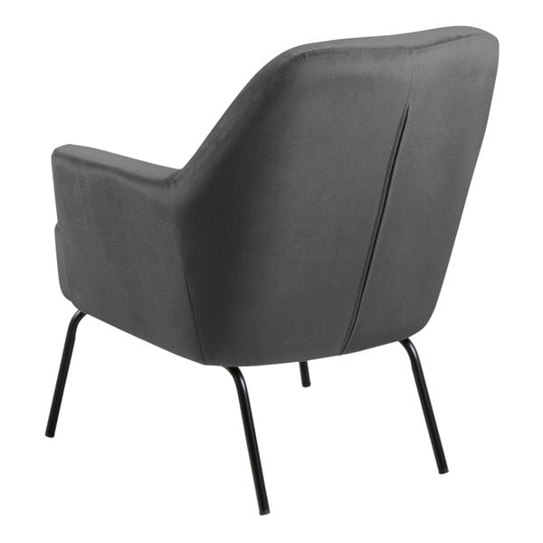 Wyld Haus Kobe Dark Grey Velvet Lounge Accent Chair