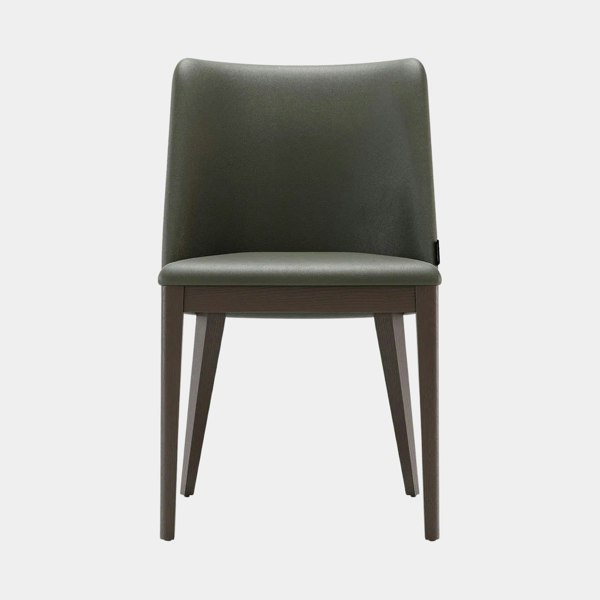 Domkapa Natural Leather Curved Back Luxury Dining Chair