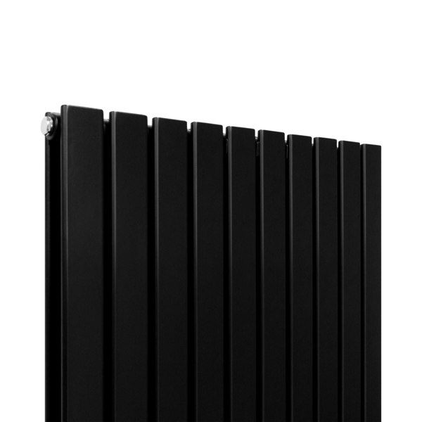 Designer Flat Panel Radiator - Matt Black (1600mm x 700mm)