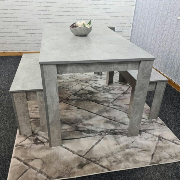 Kosy Koala Dining Table Set with 2 Benches Dining Room and Kitchen table set of 2