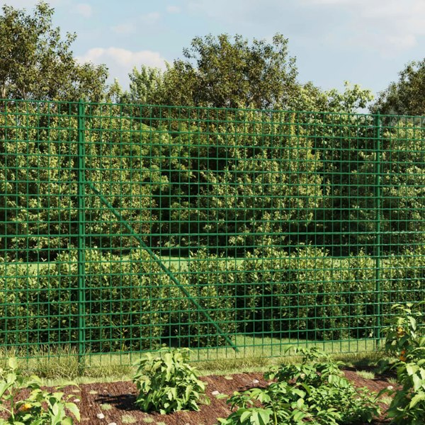 Berkfield Wire Mesh Fence with Flange Green 2.2x25 m