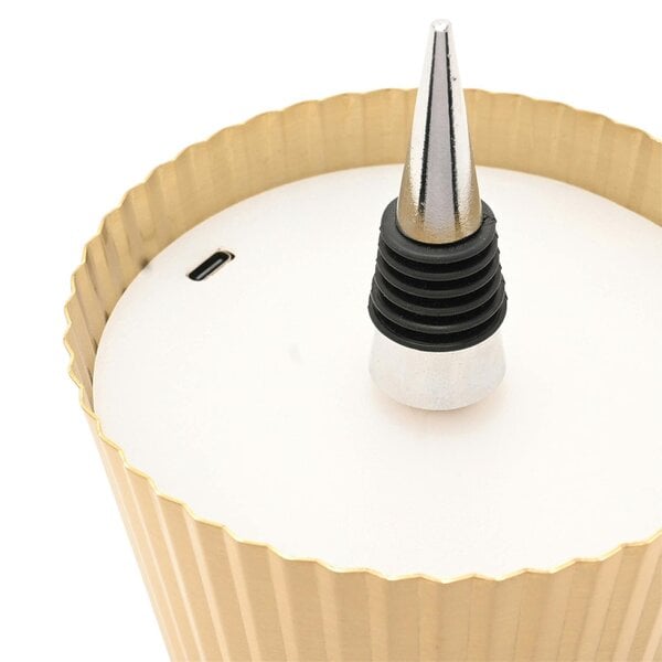Hestia Wine Bottle Lamp Topper LED Rechargeable Touch Lamp - Brass