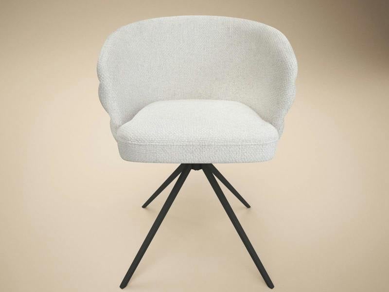 SOLACE+CO Eira Cream Swivel Dining Chair Set of 2