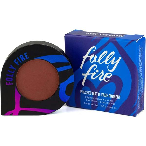 Aquarius Folly Fire Drop The Shade Secrets Pressed Matte Face Pigment Blush Dark Mauve