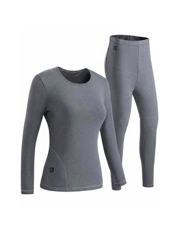Anniou Women's Heated Thermal Underwear - Grey