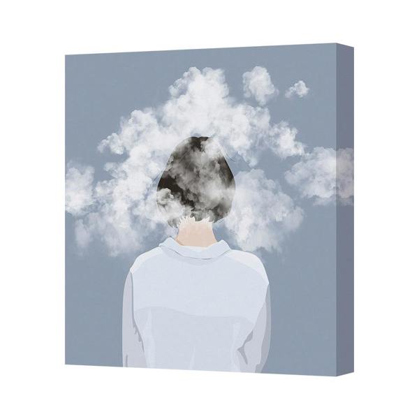 Benjamin Tate Design Handmade In United Kingdom Contemporary Cloud Head Canvas Art Print