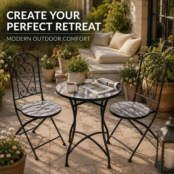 60cm Cascade Mosaic Bistro Set image 11