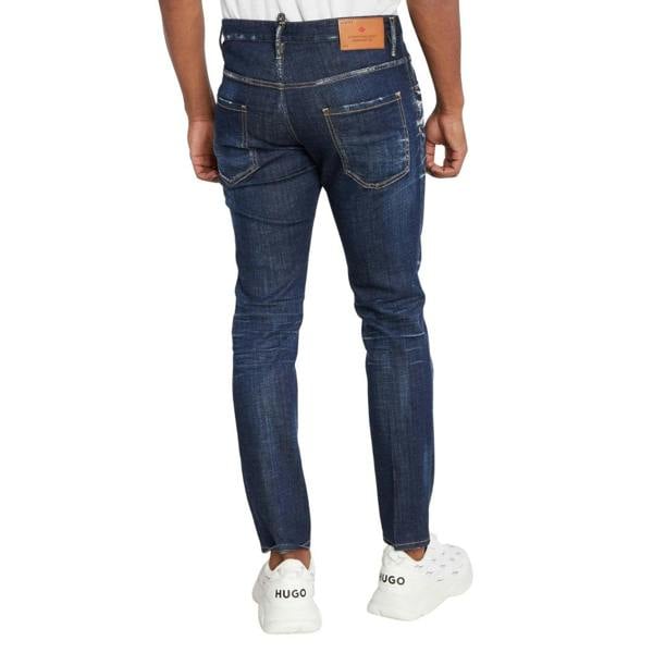 Dsquared2 Dark Clean Wash Skater Jeans Navy Blue W28