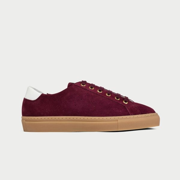 Calla Shoes Star - Cherry Suede Wide Fit Trainers