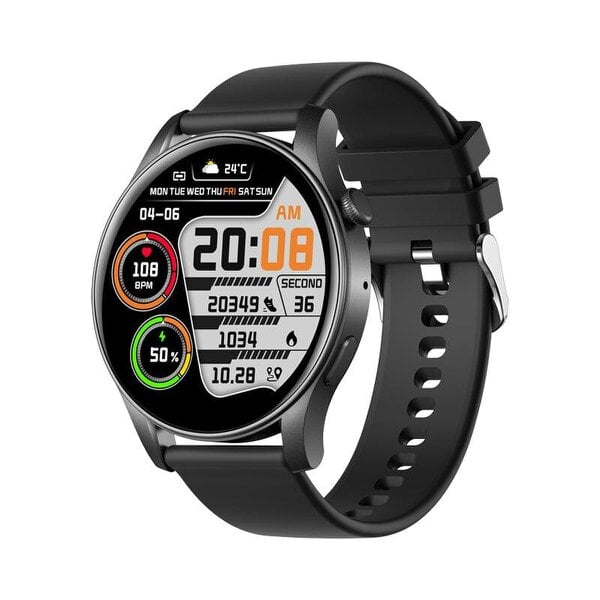 Karen M Smartwatch 1.43" AMOLED Display, Steel Case, Bluetooth, Heart Rate, Voice Assistant, iOS & Android