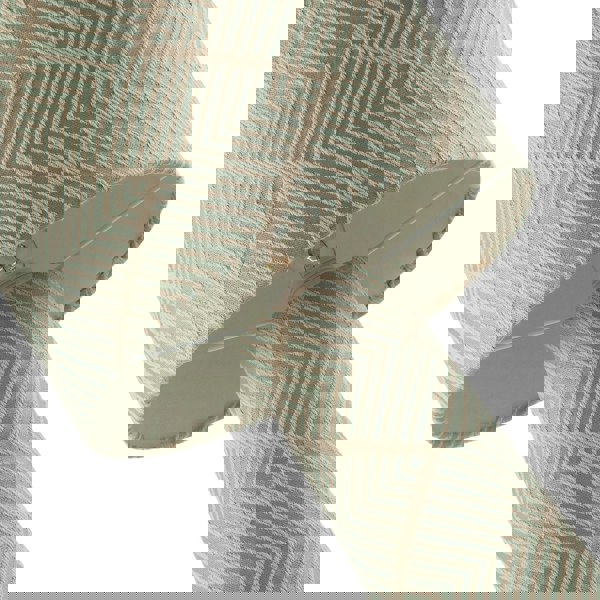 Duck Egg and Cream Jacquard Zig Zag Lamp with Fabric Shade and Base Image 5