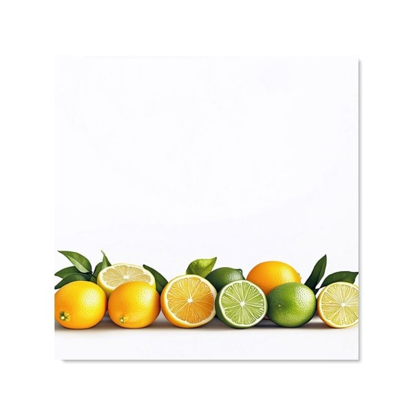 Warren Reed - Designer Citrus Parade on White Kitchen Splashback