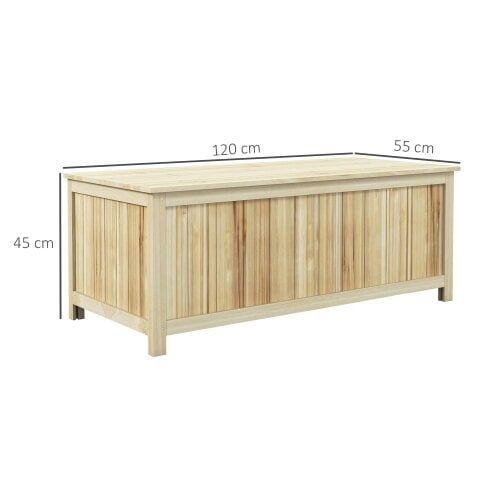 Wyld Haus Mavise Safi Natural Wood Panelled Outdoor Cushion Storage Box 172 Litre