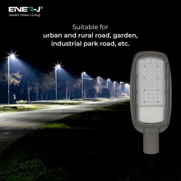 ENER-J 50W LED Streetlight Waterproof IP65 6000k Wall Light, Ideal Street Lamp To Install At a Height Of 6-8 Meters, 5 Years Warranty