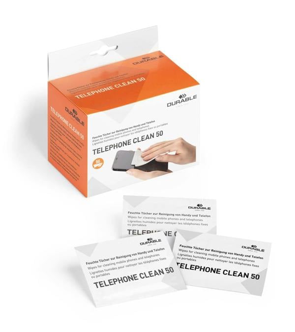 Durable Streak-Free Phone Cleaning Wipes | 50 Biodegradable Sachets