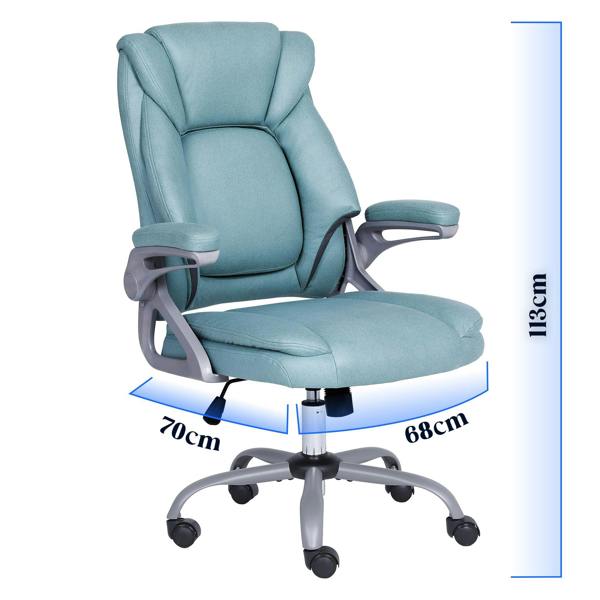 ADOV Executive Office Chair with Padded Flip-up Armrests, High Back Ergonomic Desk Chair with Lumbar Support