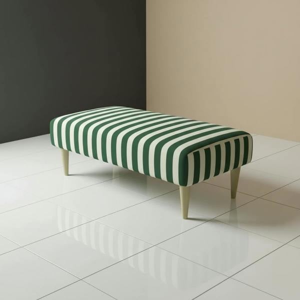 Handcrafted UK wooden frame long upholstered bench with premium foam
