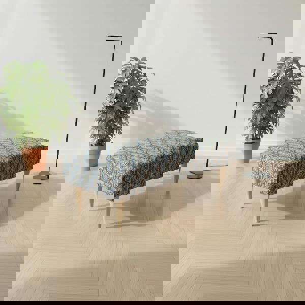 Non-storage upholstered bench perfect for home décor and seating