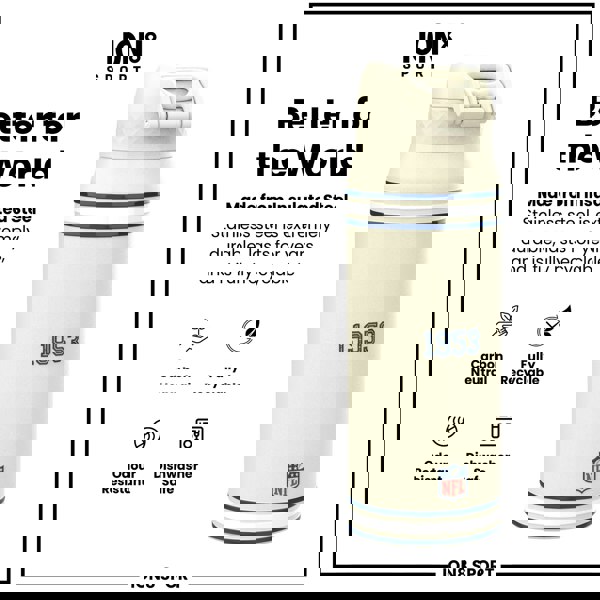 ION8 NFL x ION8 Insulated Steel Water Bottle, NFL Colts, 750ml (24oz)