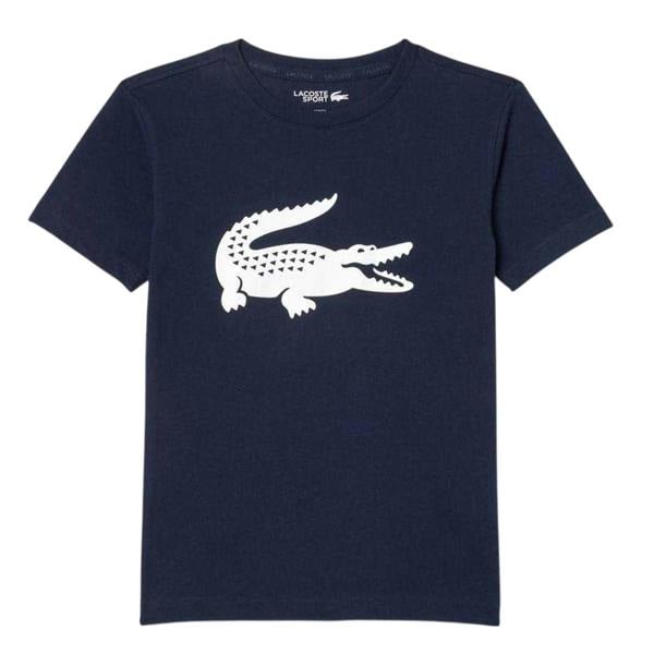 Lacoste Childrens/Kids Large Logo Premium Cotton T-Shirt - Navy - 