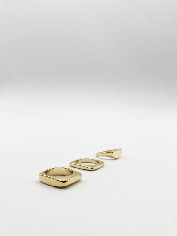 SVNX Gold Coloured Rings Multipack