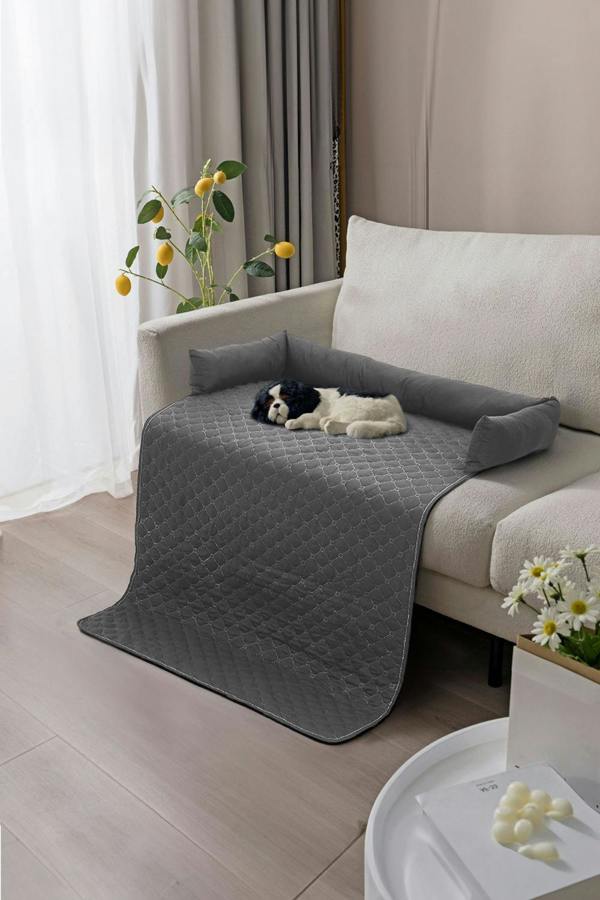 75x120cm Waterproof Pet Bed Furniture Protector Mat Dog Sofa Cover with Pillow
