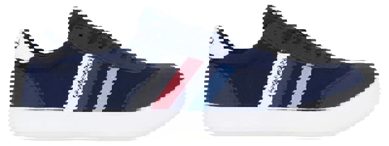 Lambretta Vulkan Mens Casual Smart Lace Up Canvas Pump Trainers