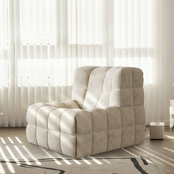 Arneson Single Seater Sofa, Armchair, Corduroy-Weilai Concept