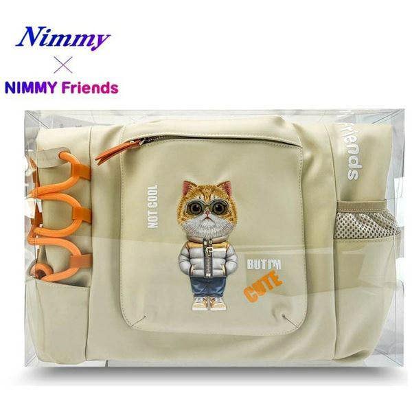 Nimmy Friends Glasses Cool Cat Laptop Backpack Khaki - N-KM-DNBB-05