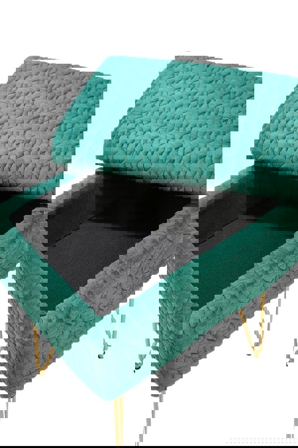 Living and Home Upholstered Storage Ottoman Vanity Stool