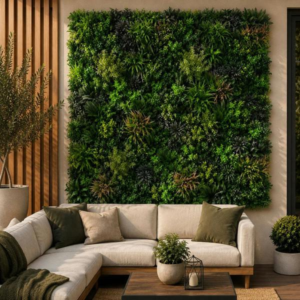 Luxury Artificial Plants Green Wall Panel 1m x 1m - Paradise