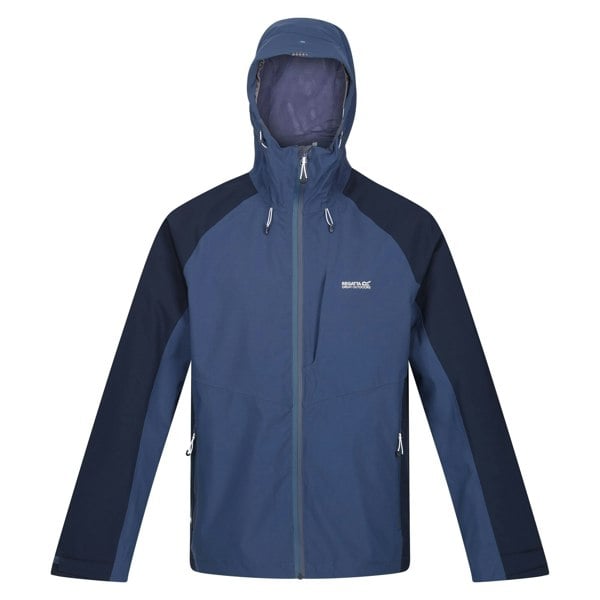 Regatta Mens Britedale Colour Block Waterproof Jacket - Admiral Blue/Navy