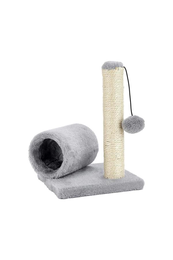 Living and Home Cat Scratching Post with Toys and Tunnel
