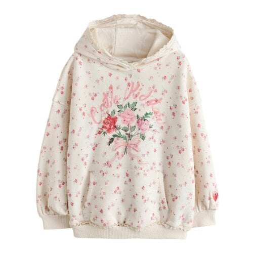 Cath Kidston Kids Ditsy Floral Hoodie - Cream