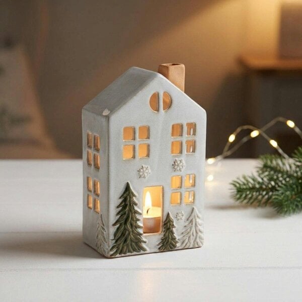 Garden Greatness Decorative House Shaped Candle Holder
