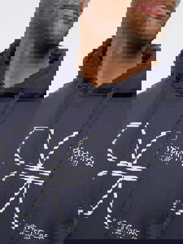 Crosshatch Cutups Hoodie Navy