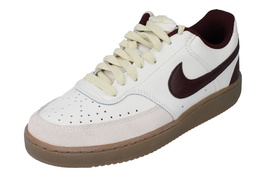 Nike Court Vision Lo Mens Trainers Hv2530  101 - Sail Burgundy Crush Light Khaki 101 - Photo 0
