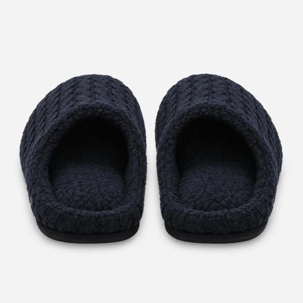 Totes KNITTED MULE SLIPPERS Mules   in  Navy