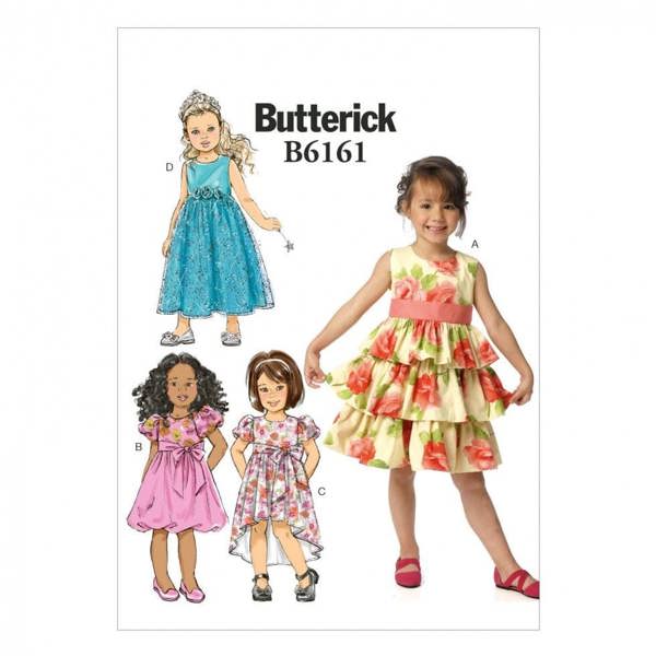 Butterick Sewing Pattern 6161, Dresses for Kids, Baby, Ages 2-3-4-5 - Intermediate