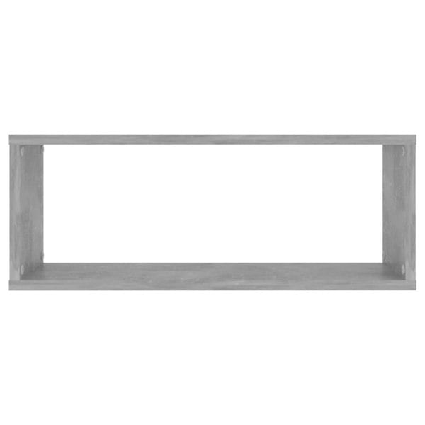 Berkfield Wall Cube Shelf 4 pcs Concrete Grey 60x15x23 cm Engineered Wood